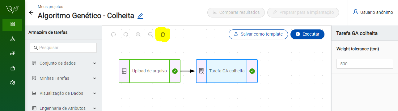 Página Meus Projetos